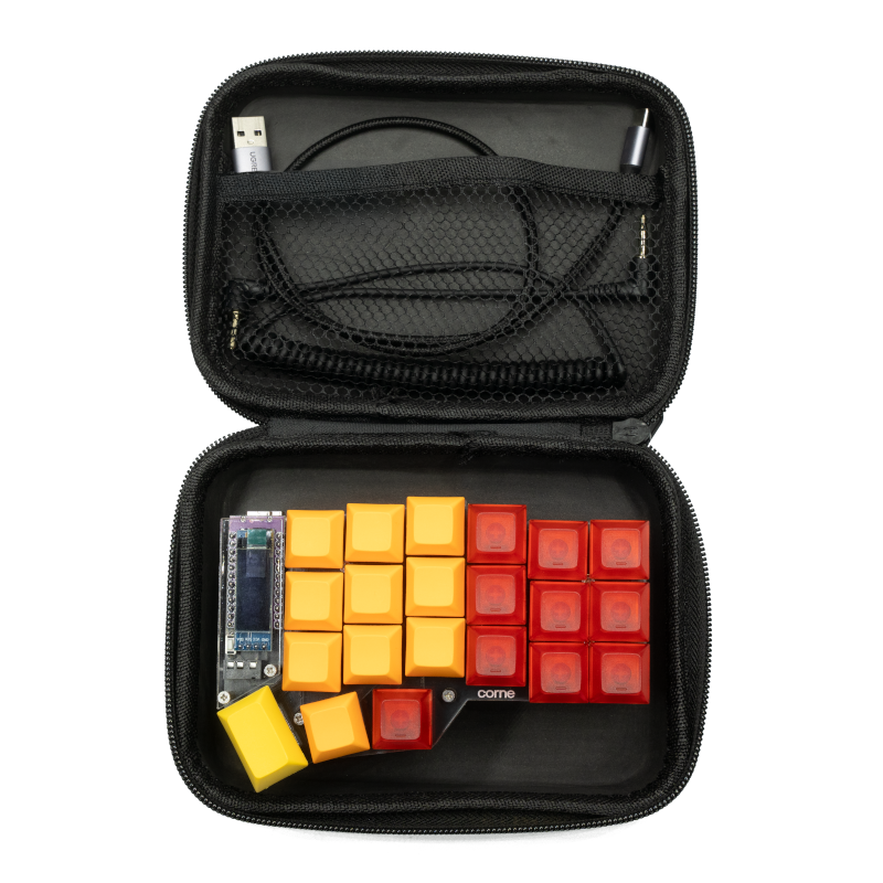 Teclado mecánico Corne, edición Fire, fabricado por Tekroy